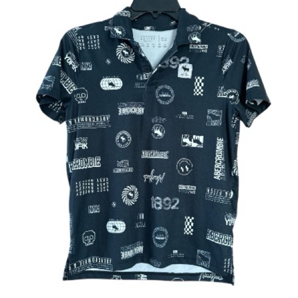 Abercrombie Kids “Active” Logo Printed Polo, Sz 11/12